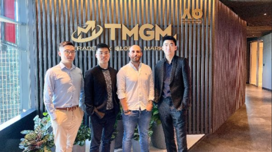 TMGM경영진-왼쪽부터 톰야오 CSO, 리유 CEO, 안젤로 CMO, 닉양 CCO