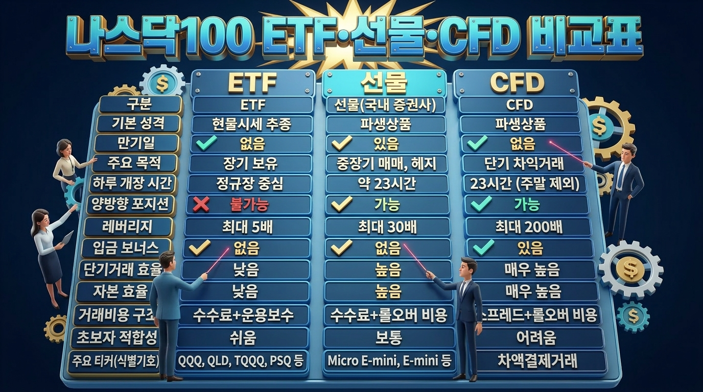 09_나스닥ETF-선물-CFD비교표