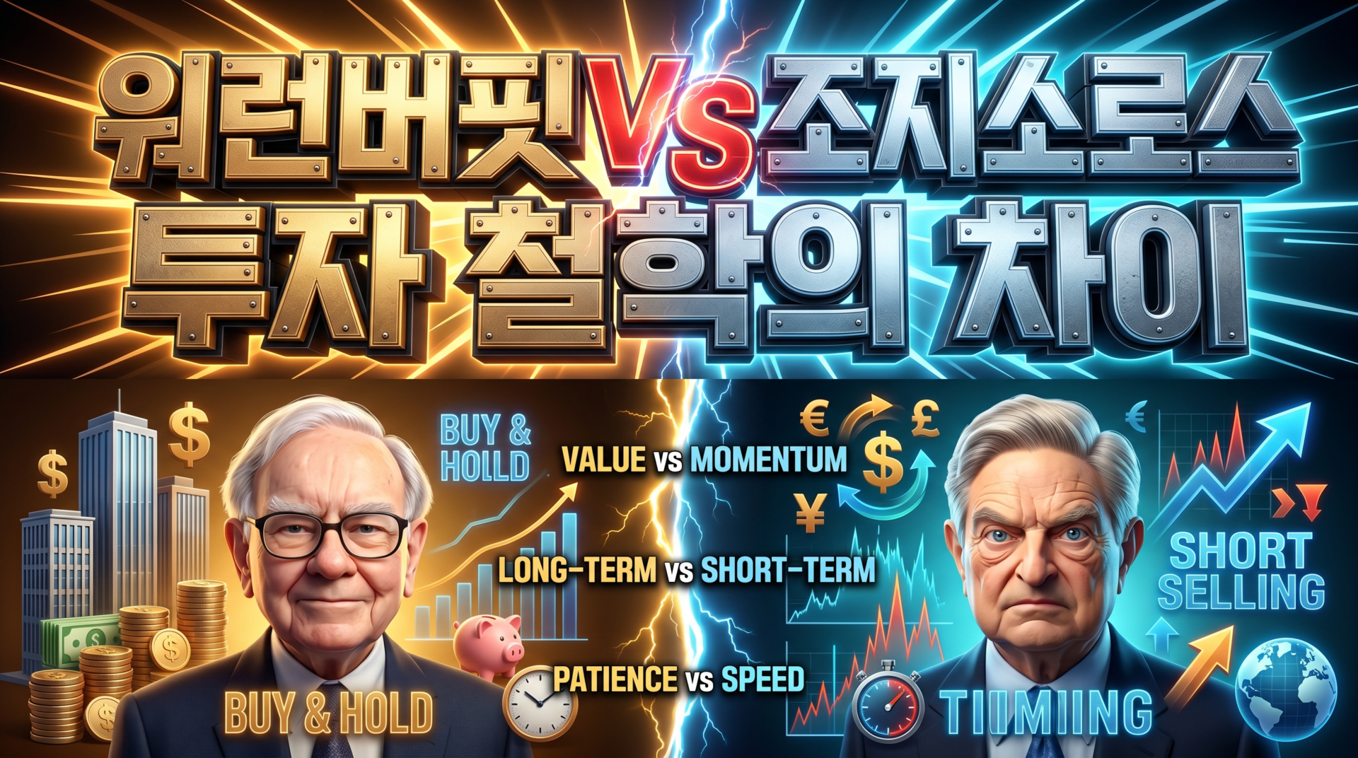 워런버핏과 조지 소로스와의 차이점