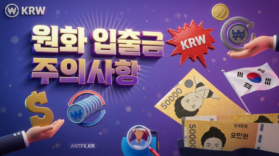 원화 입금-업체-출금-주의사항