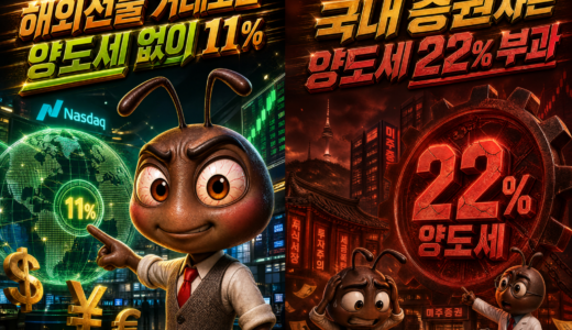 미국주식 양도소득세 -해외선물거래소 세금 비교