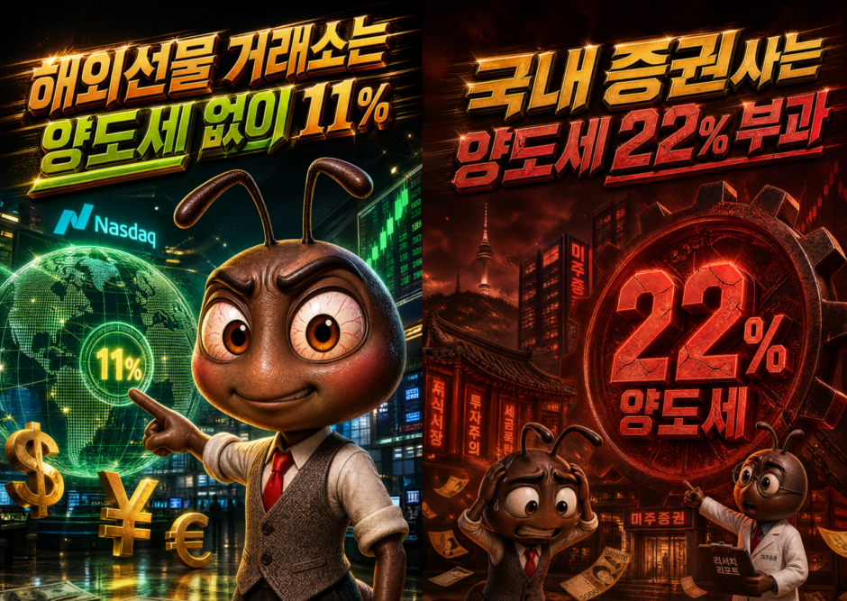 미국주식 양도소득세 -해외선물거래소 세금 비교