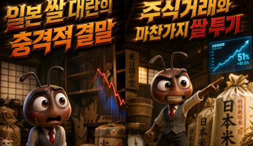 일본 쌀투기꾼 폭등후 폭락