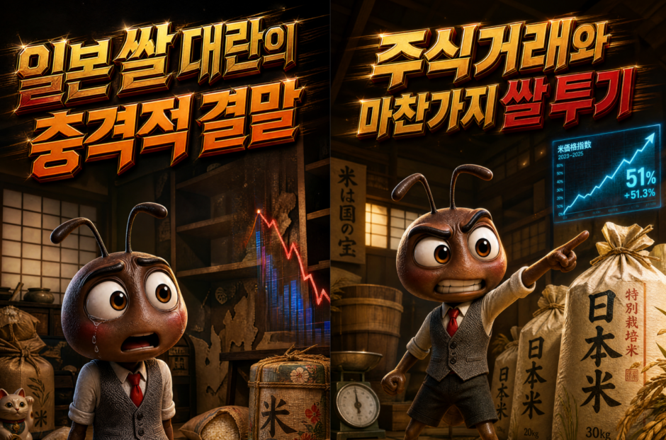 일본 쌀투기꾼 폭등후 폭락