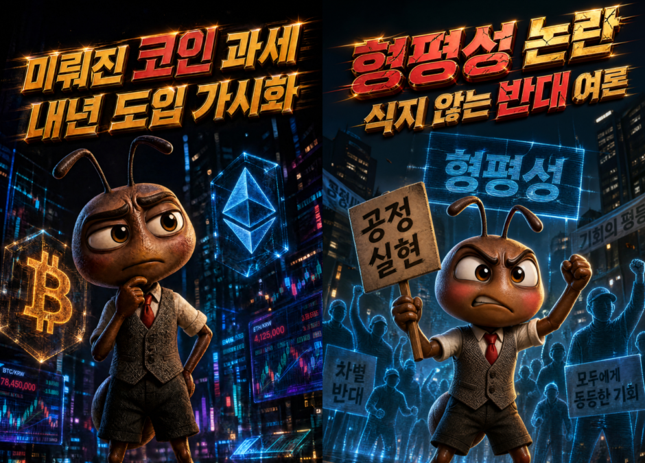 코인 과세 시행-금융투자소득세-형평성